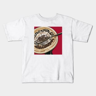 Coffee Vintage Retro Roast Decaf French Press Kids T-Shirt